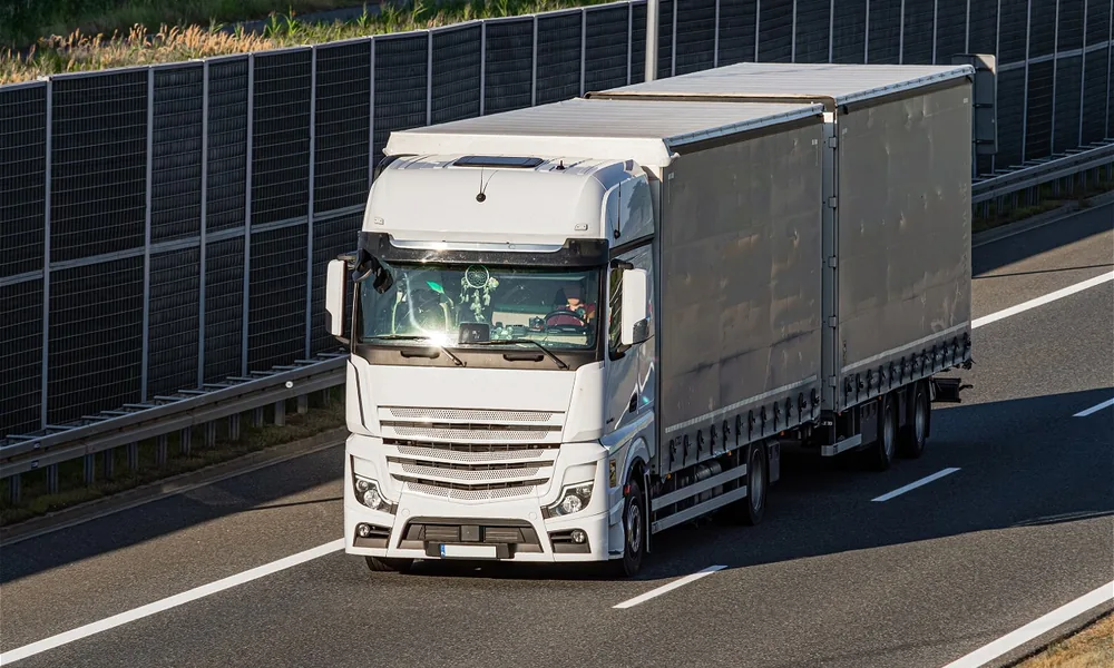 Road transport Truck on a domestic and international road freight route